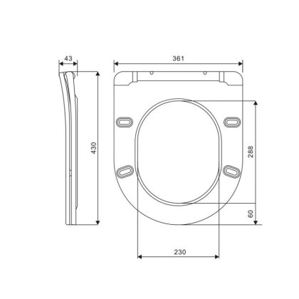 Сидіння для унітаза Qtap (Swan Ultra, Jay Ultra) з мікроліфтом Slim QT99SC6106W — Photo 1