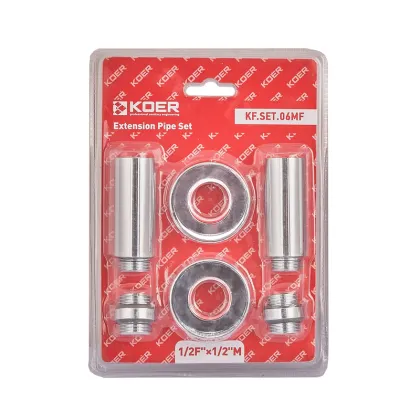 Комплект подовжувачів Koer KF.SET.06MF 1/2Fx1/2M хромований (KR5849) — Photo 1