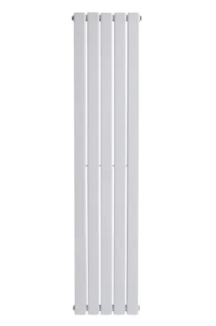Дизайнерський вертикальний радіатор опалення ARTTIDESIGN Livorno II 5/1400/340/50 білий матовий. — Photo 3