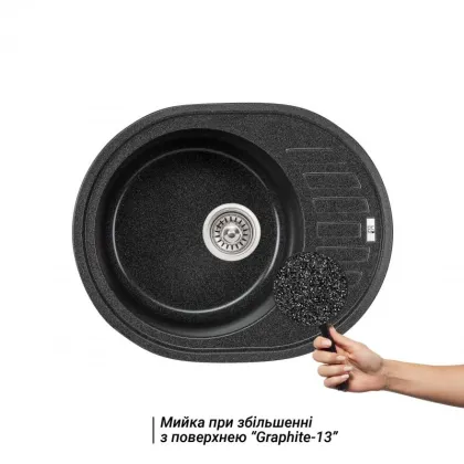 Кухонна мийка Lidz 620x500/200 GRF-13 (LIDZGRF13620500200) — Photo 2