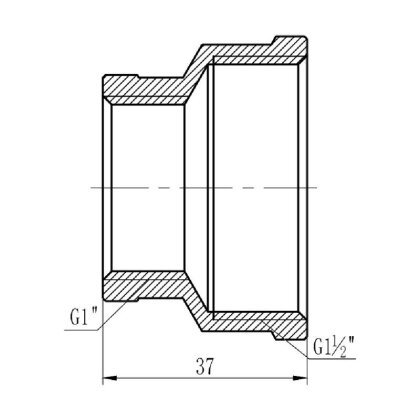 Муфта редукційна SD Forte 1&quot; 1/2х1&quot; ВВ SF3574025 — Photo 1