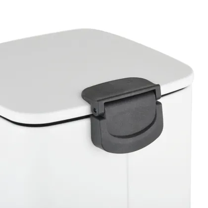Відро для сміття з плавним закриттям квадратне ZERIX KUBIX-TC0106 WHITE 6 л (колір білий) (ZX6109) — Photo 8
