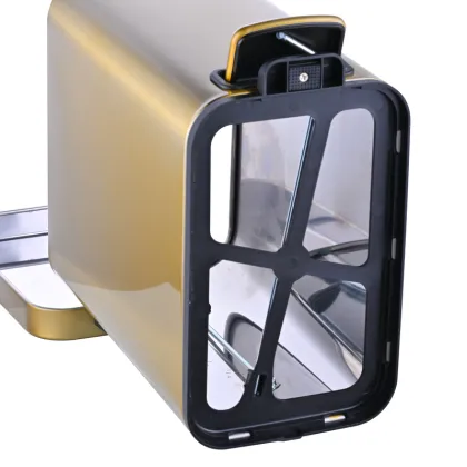 Відро для сміття з плавним закриттям прямокутне Mixxus Premium Quadro-TC0105 Brushed Gold 5 л (колір матове золото) (MI8394) — Photo 31