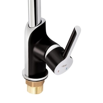 Змішувач для кухні Qtap Grand QTGRABCR007F Chrome/Black — Photo 4