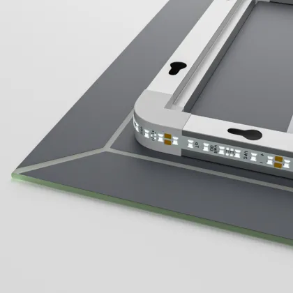 Дзеркало Mixxus Premium CUBIC MR14-80x60-Reverse з Led Touch, Anti-fog, димером, регулятором яскравості (MP6648) — Photo 1