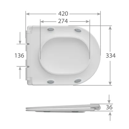 Унітаз-компакт Mixxus WAVE-0405-R 630х350х795mm, система змиву RIMLESS (MI6694) — Photo 11