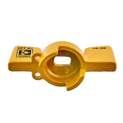 Ручка-метелик Koer для крана кульового 1/2'' алюмінієва (колір жовтий) (KR4739) — Photo 2