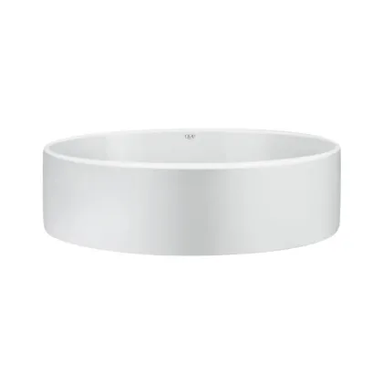 Комплект Qtap Kolibri: Раковина накладна овальна 500x360x140 мм White + Донний клапан PU02 — Photo 2