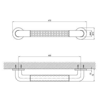 Поручень універсальний Qtap Freedom 400 White QT2291CZ6004W — Photo 1