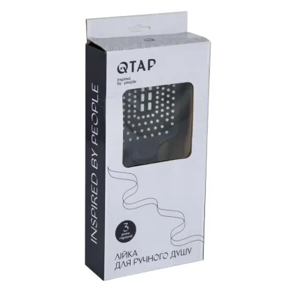 Лійка для ручного душу Qtap Rucni 245x95 мм прямокутна QTRUC125BLM45780 Black Matt — Photo 3