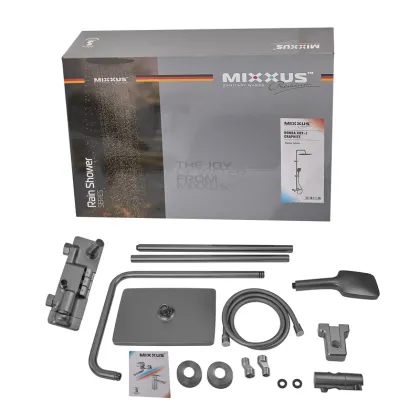 Душова колона зі змішувачем MIXXUS PREMIUM RONDA 009-J GRAPHITE (колір графіт) (MI8387) — Photo 3