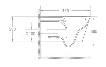 KUBIK TWISTунитаз подвесной, сиденье твердое Slim slow-closing — Photo 1