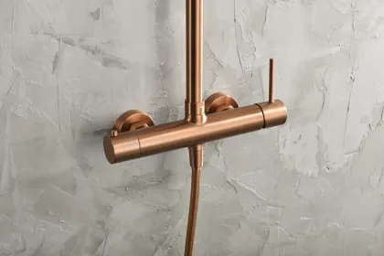IMEX MONZA PVD BRUSHED ROSE GOLD Душова колона, PVD рожеве матове золото — Photo 2