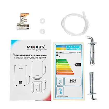 Водонагрівач "Плоский" MIXXUS EWH-09050 FLAT WET накопичувальний 50 л, мокрий тен 2 kW (WH0594) — Photo 2