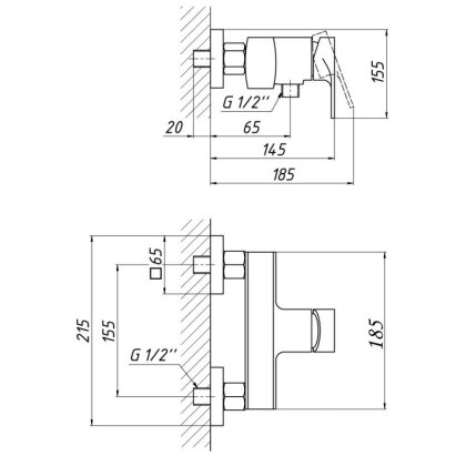 Змішувач для душу Qtap Vlasta QTVLA4028102C Chrome — Photo 1