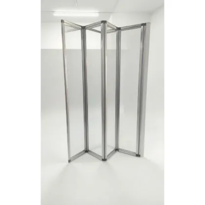 Шторки скляні на ванну складні Koer SR BS07-80x140-TR-01 прозоре скло Easy Clean 4мм, хром (KR5948) — Photo 12