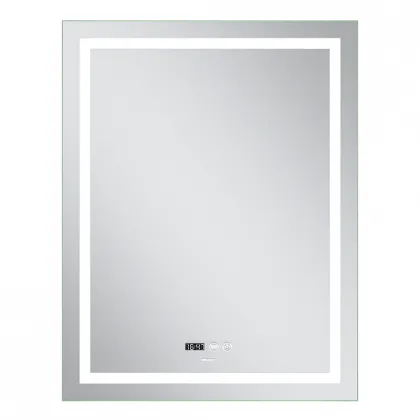 Дзеркало Mixxus Premium FLASH MR21-60x80 з Led Touch, Anti-fog, димером, регулятором яскравості, годинником (MP6617) — Photo 4
