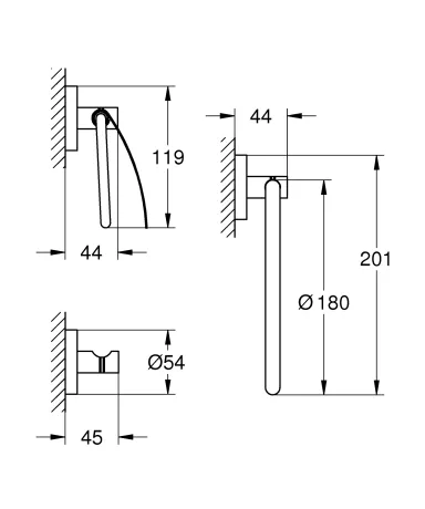 Набір аксесуарів 3 в 1 Grohe Essentials New (40775001) — Photo 1