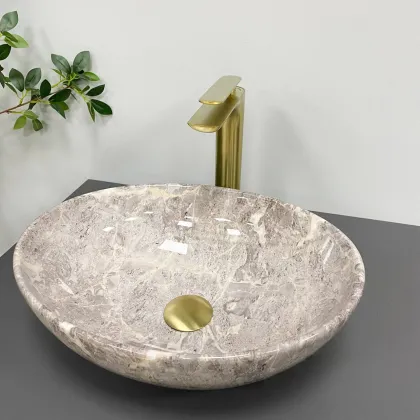 Умивальник (раковина) VBI PARMA GREY STONE GLOSSY накладний