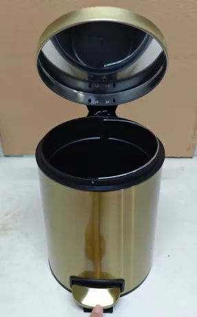 Відро для сміття з плавним закриттям кругле Mixxus Ellipse-TC0205 Brushed Gold 5л (колір матове золото) (MI8400) — Photo 5