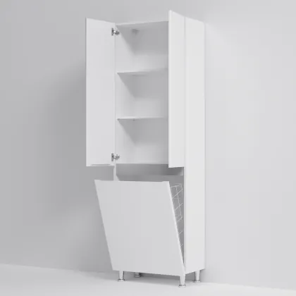Шафа-пенал, на підлогу, з кошиком, 60 см AM.PM M85CRX0601WG38 X-Joy — Photo 4