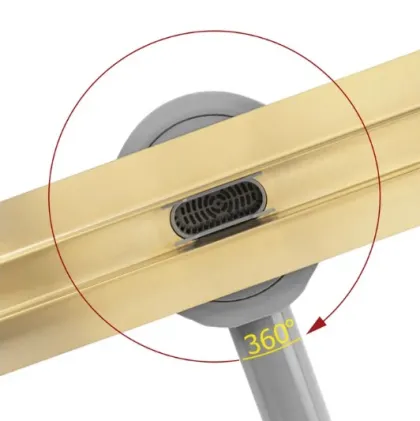 Трап для душу REA NEOX 70 SLIM PRO BRUSHED GOLD матове золото — Photo 1