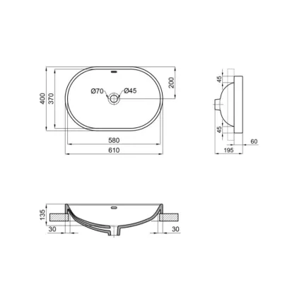 Раковина Qtap Leo 590x400x170 White QT11114028WN — Photo 1
