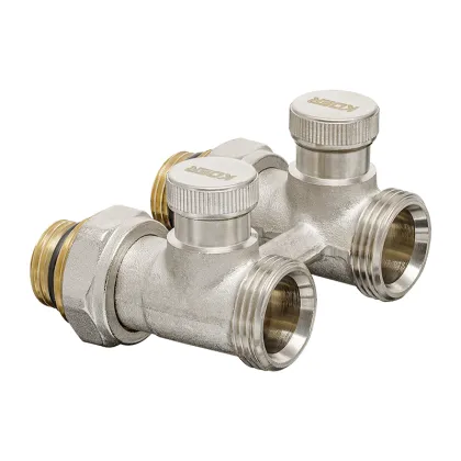Комплект для нижньої підкл. радіатора KOER SET-22 - 1/2"x3/4" (прямий) з термоголовкою ЗЗ (KR3174) — Photo 2
