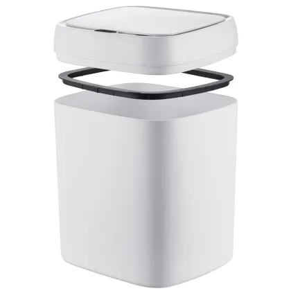Відро для сміття сенсорне прямокутне Mixxus Wave-TC0212 White 12 л (колір білий) (MI8403) — Photo 13