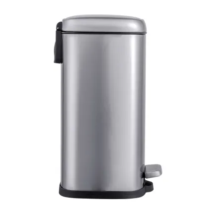 Відро для сміття з плавним закриттям прямокутне Mixxus Premium Style-TC0305 SS Color 5л колір нержавійка (MI7060) — Photo 3