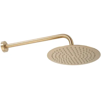 Душова система REA LUNGO BRUSHED GOLD з термостатом + BOX прихованого монтажу — Photo 2