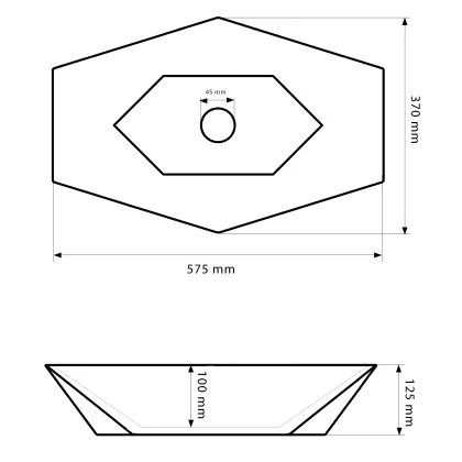 Умивальник (раковина) VBI VENEZIA S MARBLE BLACK MATT накладний — Photo 1