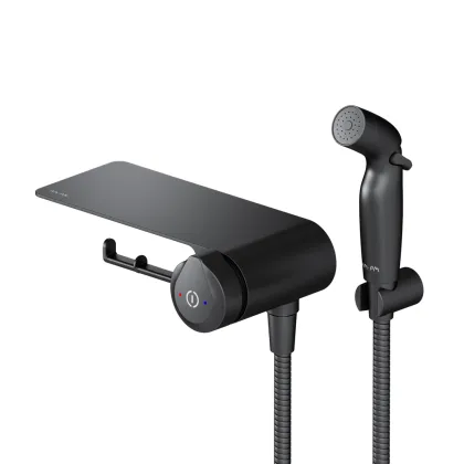 Змішувач TouchReel, що монтується в стіну з гігієнічним душем та полицею AM.PM F0H85A822 X-Joy — Photo 4