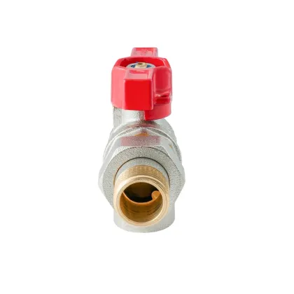 Кран з американкою кутовий Koer Extreme KE.228-15 - 1/2" ручка "метелик" червона (KR5763) — Photo 3