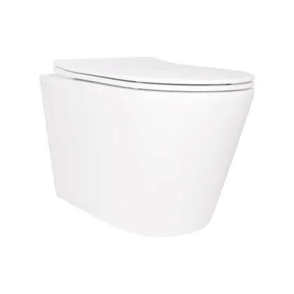 Унітаз підвісний Qtap Scorpio безободковий Ultra Quiet з сидінням Soft-close QT14332380ASW