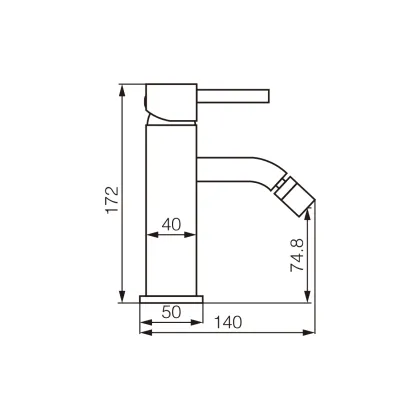 Змішувач для біде VBI MILANO GRAPHITE — Photo 1