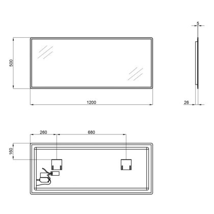 Дзеркало Qtap Tern 1200x500 з LED-підсвічуванням QT1778140450120W — Photo 1