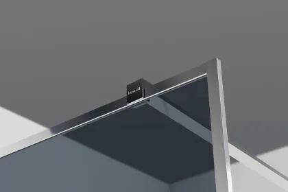IMPRESE душевая стенка WALK-IN с профилем и держателем, 110*200см, хром, стекло тонированое — Photo 2
