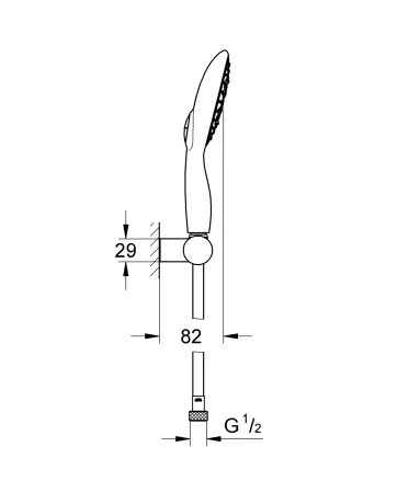Душовий набір з тримачем, 4 режими струменю Grohe Power&amp;Soul (27742000) — Photo 2