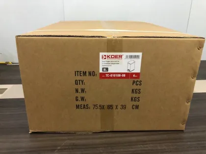 Відро для сміття з плавним закриттям прямокутне Koer TC-010108-08 8 л колір білий (KR5592) — Photo 4