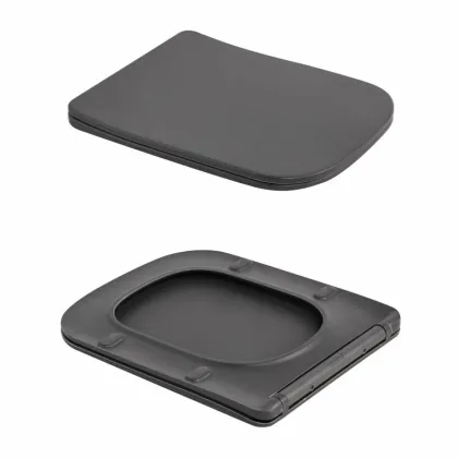 Унітаз підвісний Qtap Tern Ultra Quiet 520×345×325 мм, Anthracite, з сидінням Slim Duroplast / Soft-close / Quick Release QTTER26AN48999 — Photo 7