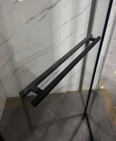 Душова кабіна без піддону Mixxus Premium Quadro SC01-120x80x195-TR Black прозоре скло 6мм (MI8293) — Photo 4