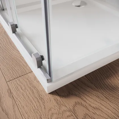 Двері у нішу Walk-In розсувні Koer SR SD07-120x200-L-TR-01 прозоре скло Easy Clean 8мм Хром (KR5686) — Photo 3