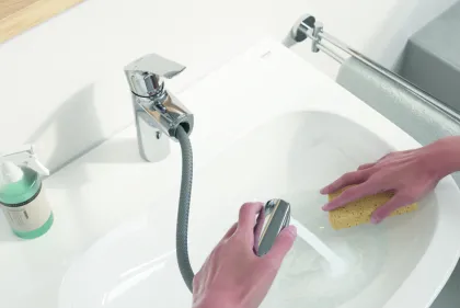 Змішувач для раковини з висувним виливом Grohe Eurosmart New (23976003) — Photo 7