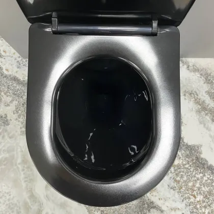 Підвісний унітаз VBI VULCANO BLACK GLOSSY — Photo 3