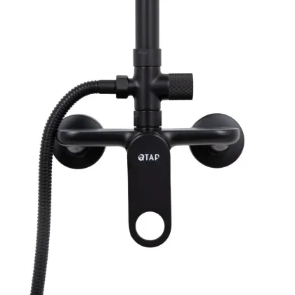Душова система для душу Qtap Jay на два споживача QTJAY110BLM45550 Black Matt — Photo 3