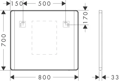 XARITA LITE Q дзеркало 80*70см з вертикальним LED подсвічуванням — Photo 3