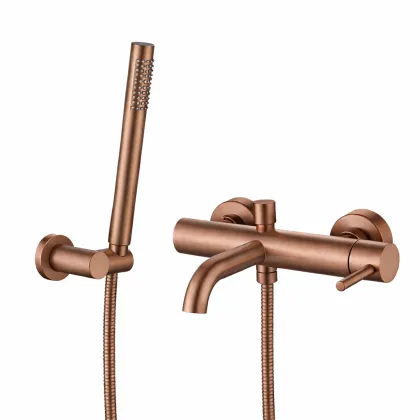 Настінний змішувач для ванни та душу VBI MILANO BRUSHED COPPER