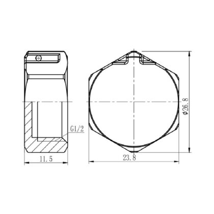 Заглушка SD Forte 1/2&quot; ВР хром SF352H15 — Photo 1