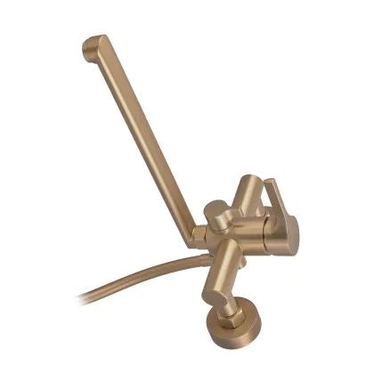 Змішувач для ванни ZERIX REX-006 (EURO) BRUSHED GOLD з нерж. сталі (Колір матове золото) (ZX6119) — Photo 2